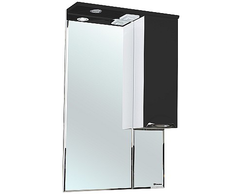 Зеркало со шкафом Bellezza Альфа 55 R 4618808001042 с подсветкой Белое Черное