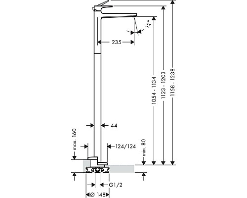 Смеситель Hansgrohe Metropol однорычажный 74530000