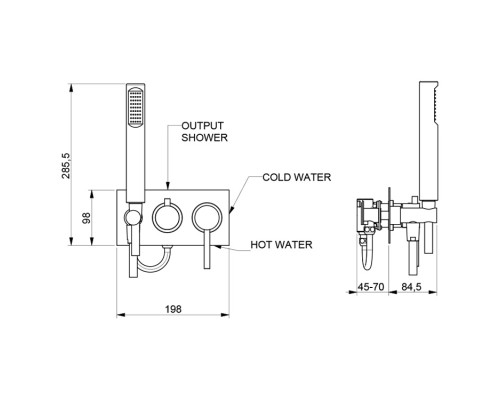Смеситель для душа Webert Elio EL860512560