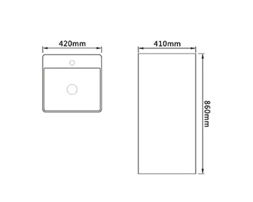 Раковина SantiLine 42 SL-4005 Белая