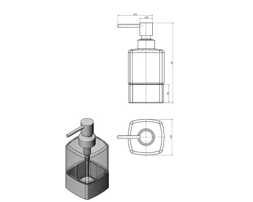 Дозатор для жидкого мыла Langberger Black Edition 11323A-BP Черный матовый