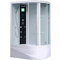 Душевая кабина Orans 130x90 L 86155l0 с гидромассажем профиль Белый задние стенки Белые