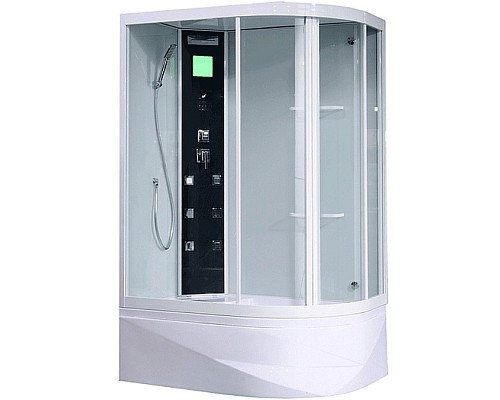 Душевая кабина Orans 130x90 L 86155l0 с гидромассажем профиль Белый задние стенки Белые