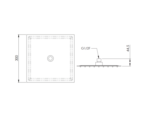 Верхний душ Remer 357UFS30X Хром