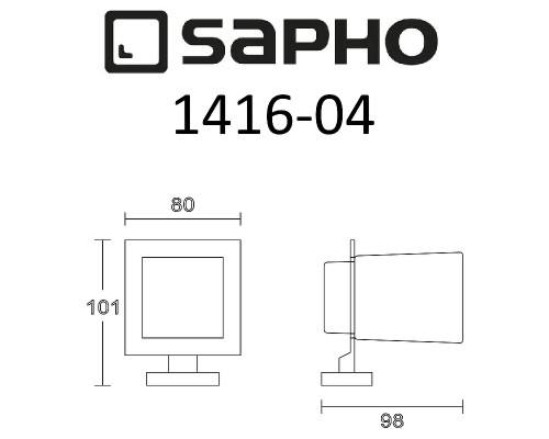 Стакан для зубных щеток Sapho Apollo 1416-04 Хром