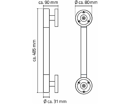 Поручень Ridder Ken А262400 Хром