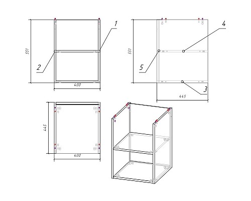 Полка Cersanit Moduo 40 SB-MD-MOD40-SZ Дуб