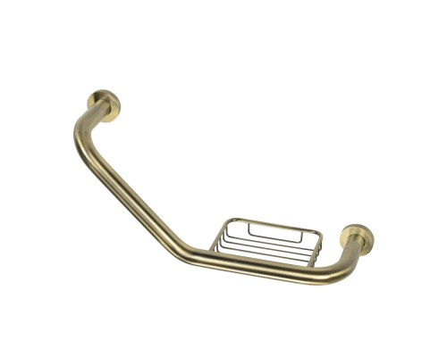 Поручень для ванны Veragio Gifortes L43 изогнутый с мыльницей, бронза