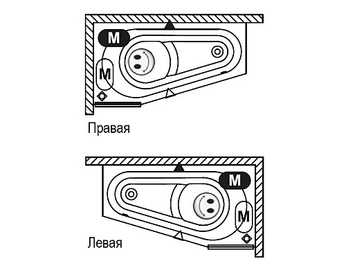 Асимметричная ванна Riho Delta 150x80 L BB8100500000000 Асимметричная ванна Riho Delta 150x80 L BB8100500000000