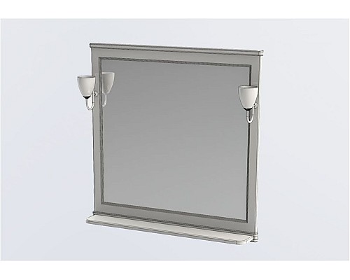 Зеркало Aquanet Валенса 100 белый краколет/серебро