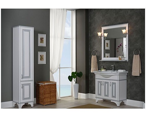 Зеркало Aquanet Валенса 100 белый краколет/серебро