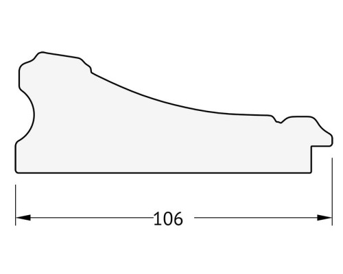 Зеркало Evoform Exclusive 120х60 BY 3502 с фацетом в багетной раме - Барокко серебро 106 мм