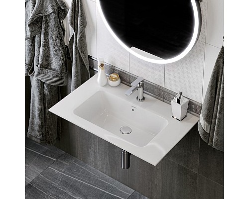 Раковина Kerama Marazzi PIANO подвесная 75, белая глянцевая