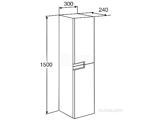 Зеркальный шкаф Roca Victoria Nord Black Edition ZRU9000095