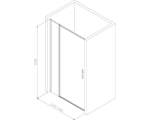 Душевая дверь Allen Brau Priority 140 3.31012.BBA Черный брашированный