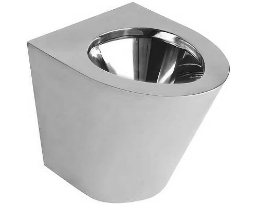 Унитаз Nofer 13012.B приставной Нержавеющая сталь глянцевая без сиденья