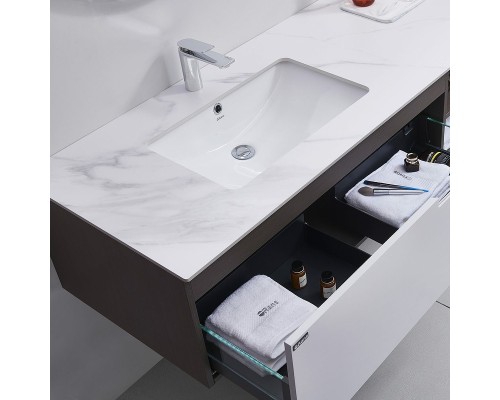 Тумба с раковиной Orans BC-1131 L 150 11311500L подвесная Matt coffee White matt