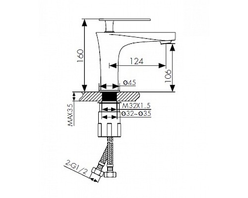 Смеситель для раковины KAISER Star 02011