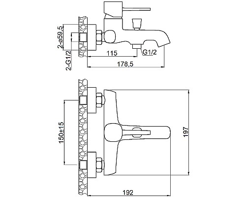 Смеситель для ванны Orange Karl M05-100cr Хром