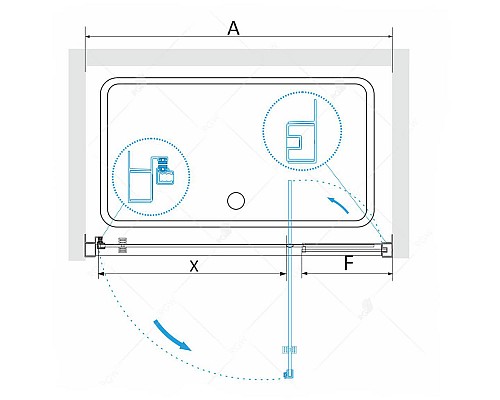 Душевая дверь RGW Passage PA-02 80 41080208-11 профиль Хром стекло прозрачное