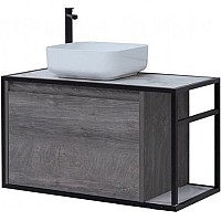 Тумба под раковину Aquanet Nova Lite Loft 90L 261656 подвесная Дуб рошелье