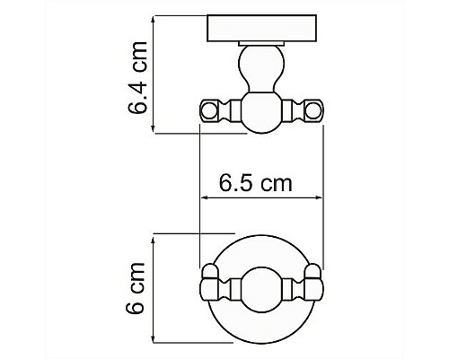 Двойной крючок WasserKRAFT Regen K-6923D Хром