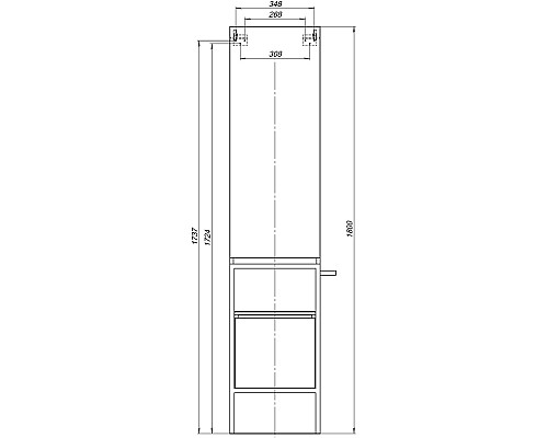 Шкаф пенал Allen Brau Priority 40 R 1.31005.WM Белый матовый