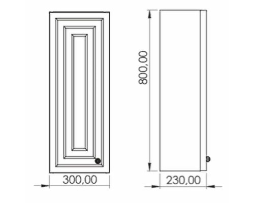 Подвесной шкаф Creavit Kayra 30 KY1030.01.MAN Антрацит