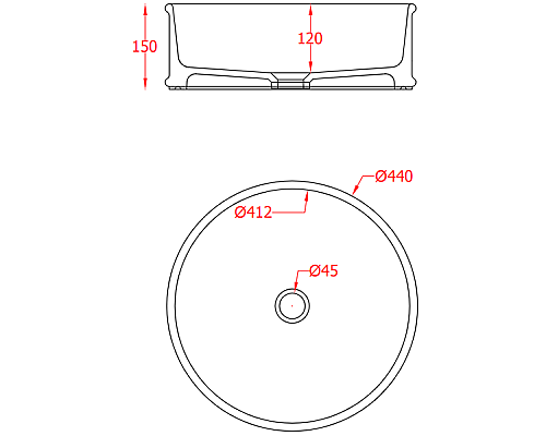 Раковина-чаша Artceram Atelier 44 ATL001 41 00 Matera