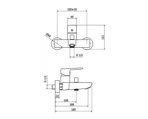 Смеситель для душа Cezares FLORIAN-DM-01