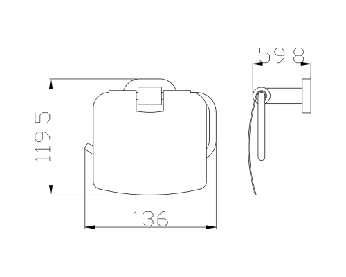 Держатель туалетной бумаги Rav Slezak Yukon YUA0400CMATZ с крышкой Черный матовый Золото