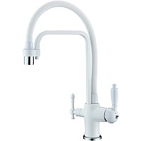 Смеситель для кухонной мойки ZORG Sanitary ZR 342-8 YF WHITE
