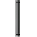 Полотенцесушитель GROIS Quartet GR-125 180х1500 П3 RAL 9005 R черный матовый