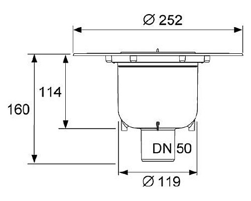 Сифон вертикальный TECE drainpoint S DN 50 3601600