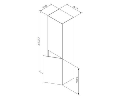Шкаф-колонна подвесной AM.PM Inspire 2.0 M50ACHX0406EGM 400 мм