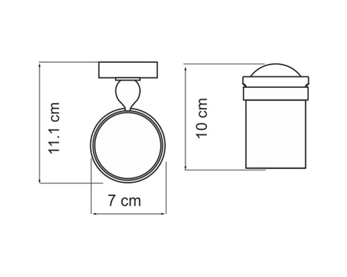 Стакан для зубных щеток WasserKRAFT Nau K-7728 Хром