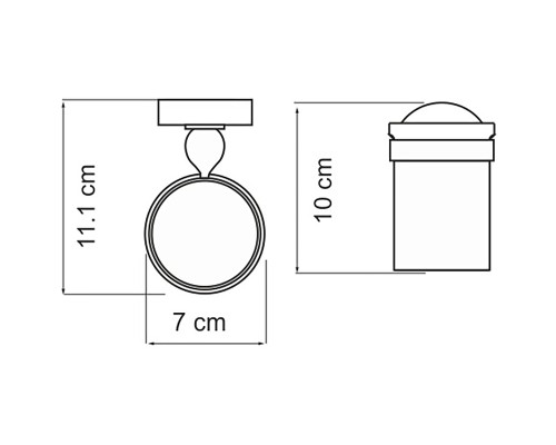 Стакан для зубных щеток WasserKRAFT Nau K-7728 Хром