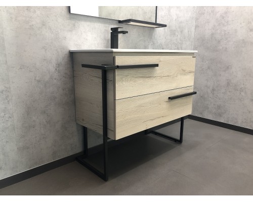 Тумба с раковиной Comforty Дюссельдорф 90 Дуб дымчатый