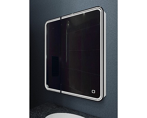 Зеркальный шкаф Art&Max Verona AM-Ver-800-800-2D-R-DS-F с подсветкой с сенсорным выключателем Белый