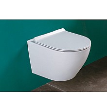 Безободковый подвесной унитаз Gid Tr2198 61107y с прочной крышкой-микролифт из дюропласта