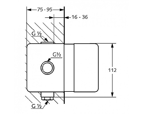 Внутренняя часть смесителя для ванны и душа Kludi 38636