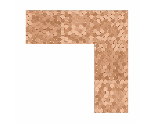 Зеркало Evoform Definite 66х66 BY 3146 в багетной раме - Соты медь 70 мм