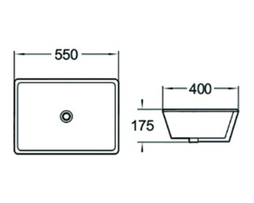 Раковина керамическая встраиваемая снизу SantiLine SL-3004