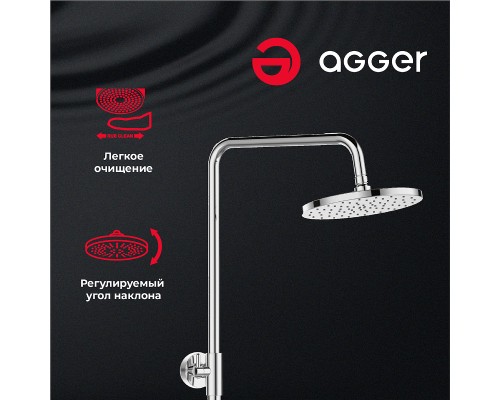 Душевая система Agger Slim A2291200 Хром