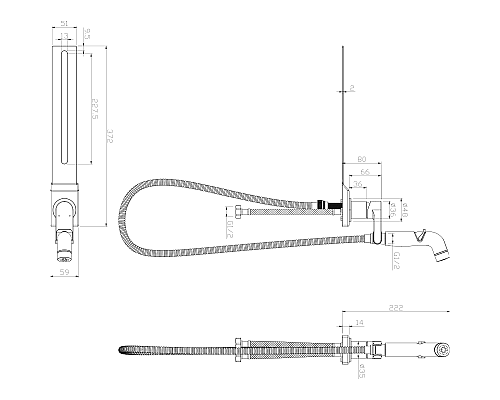 Гигиенический душ со смесителем Lemark Solo LM7170CW Хром Белый