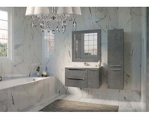 Шкаф пенал Bellezza Луиджи 35 R 4629204181429 подвесной Серый