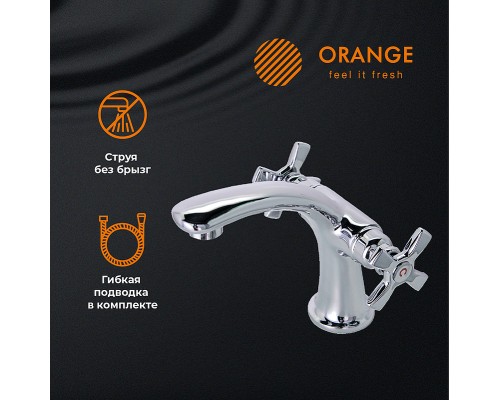 Смеситель для раковины Orange Kristi Хром