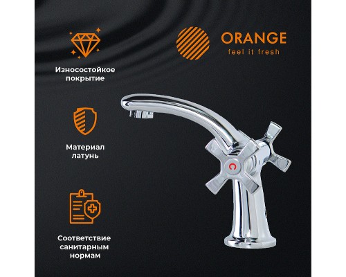 Смеситель для раковины Orange Kristi Хром