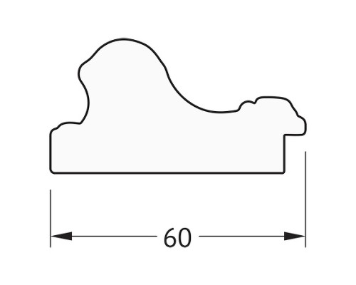 Зеркало Evoform Definite 145х55 BY 3106 в багетной раме - Золотые бусы на бронзе 60 мм