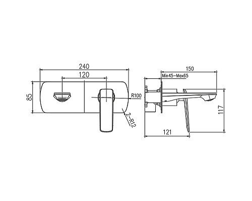 Смеситель для раковины Haiba HB80548-8 Белый Хром